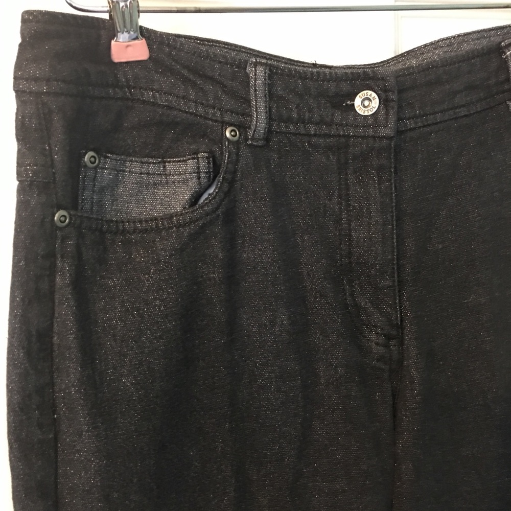 Susan Bristol White Label Metallic Black Jean 6